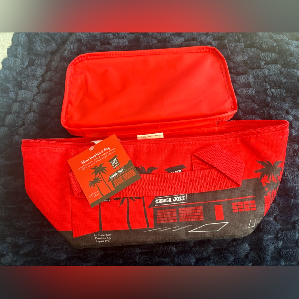 SOLD NWT Trader Joe's Mini Insulated Bag RED